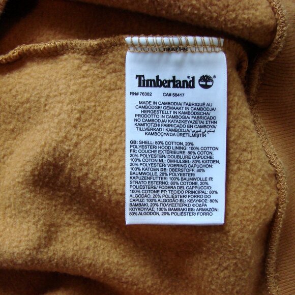 Timberland Wind Water Earth Sky Hoodie Sweatshirt Fleece Tree Logo Size XL - Picture 6 of 14